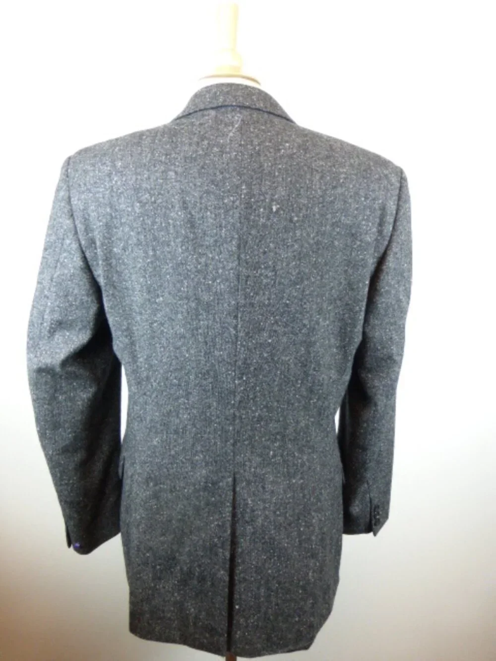Vintage Zegna black tweed blazer i53 40